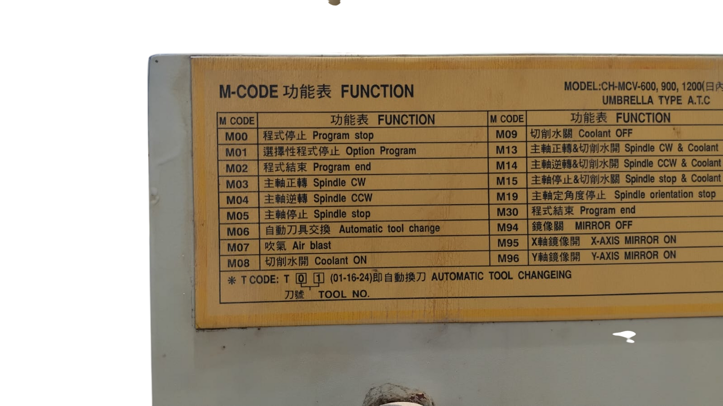 Vertical CNC Machining Center (MCV-600)